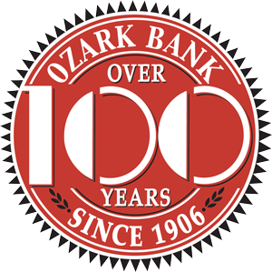 Ozark Bank 100 Years seal | Ozark & Nixa, MO